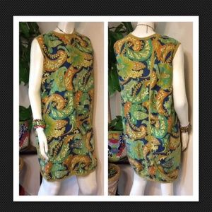 Vintage Dresses - Twiggy's Mom's Mod Paisley 60's 70's Wrap Robe Vintage Dresses - Twiggy's Mom's Mod Paisley 60's 70's Wrap Robe